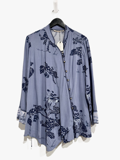 Soft Surroundings Tranquil Blooms Blouse - Large