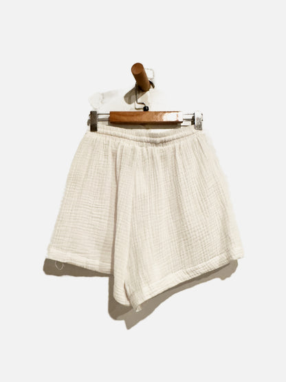 Love Notes White Cotton Short Set - Small