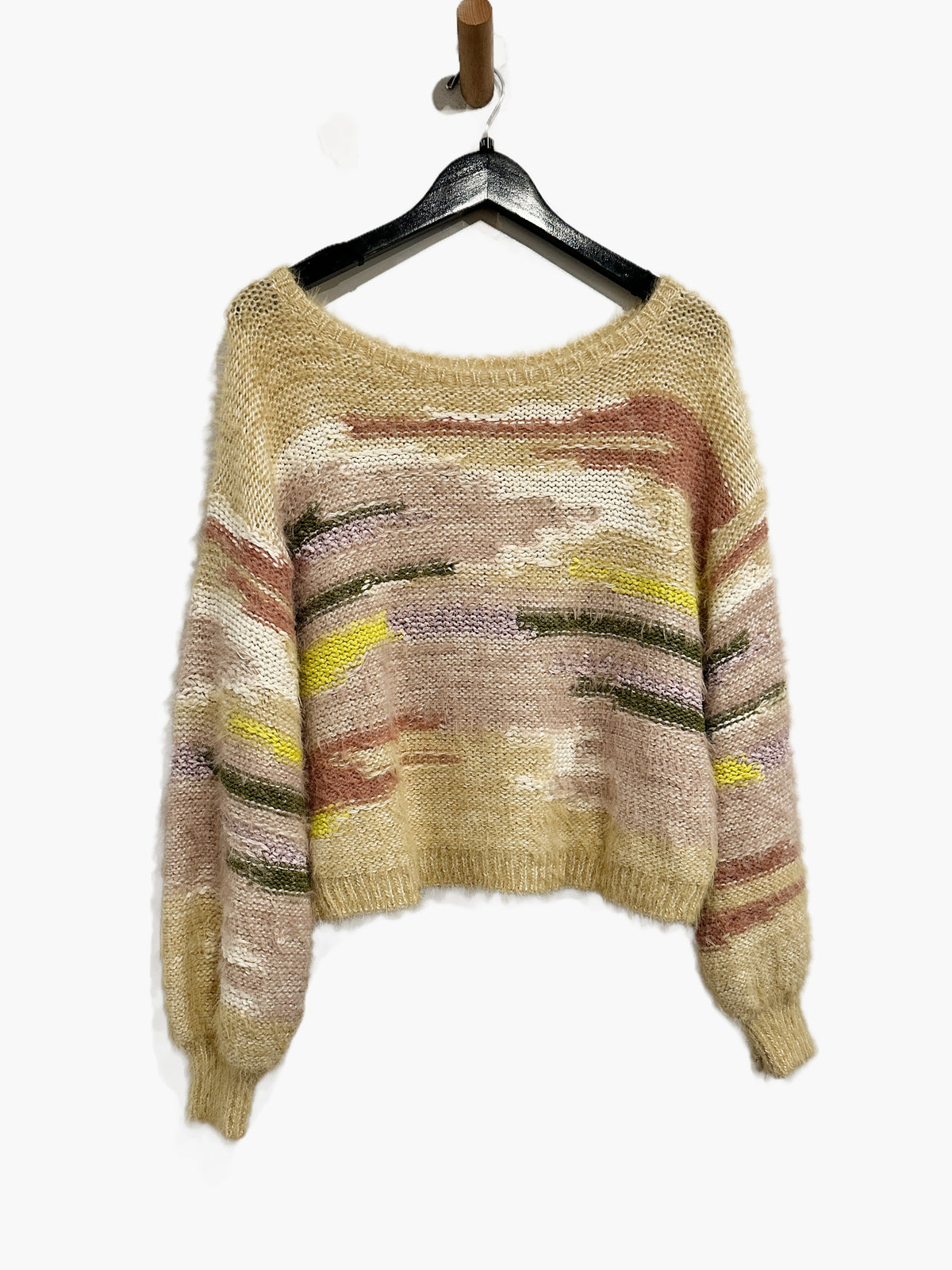 Anthropologie Pilcro Boat-Neck Cropped Sweater in Multi - Medium