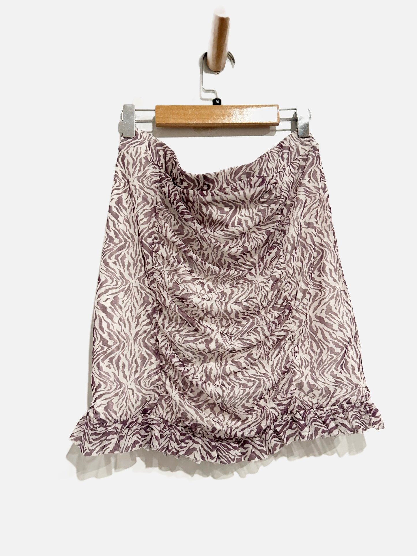 Free People Purple Zebra Print Skirt - Medium