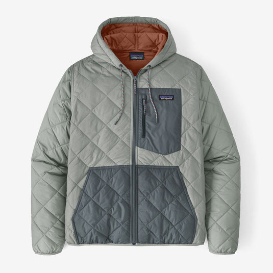 Patagonia Diamond Quilted Bomber Hoody in Sleet Green - Small
