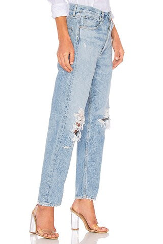Agolde 90's Mid Rise Loose Fit Jeans in Fall Out - 24
