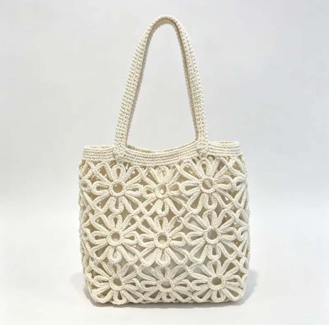 Floral Crochet Shoulder Bag