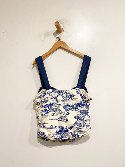 Free People Blue Pattern Tank - Large