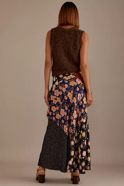Anthropologie Kachel Floral Patchwork Maxi Skirt - 6