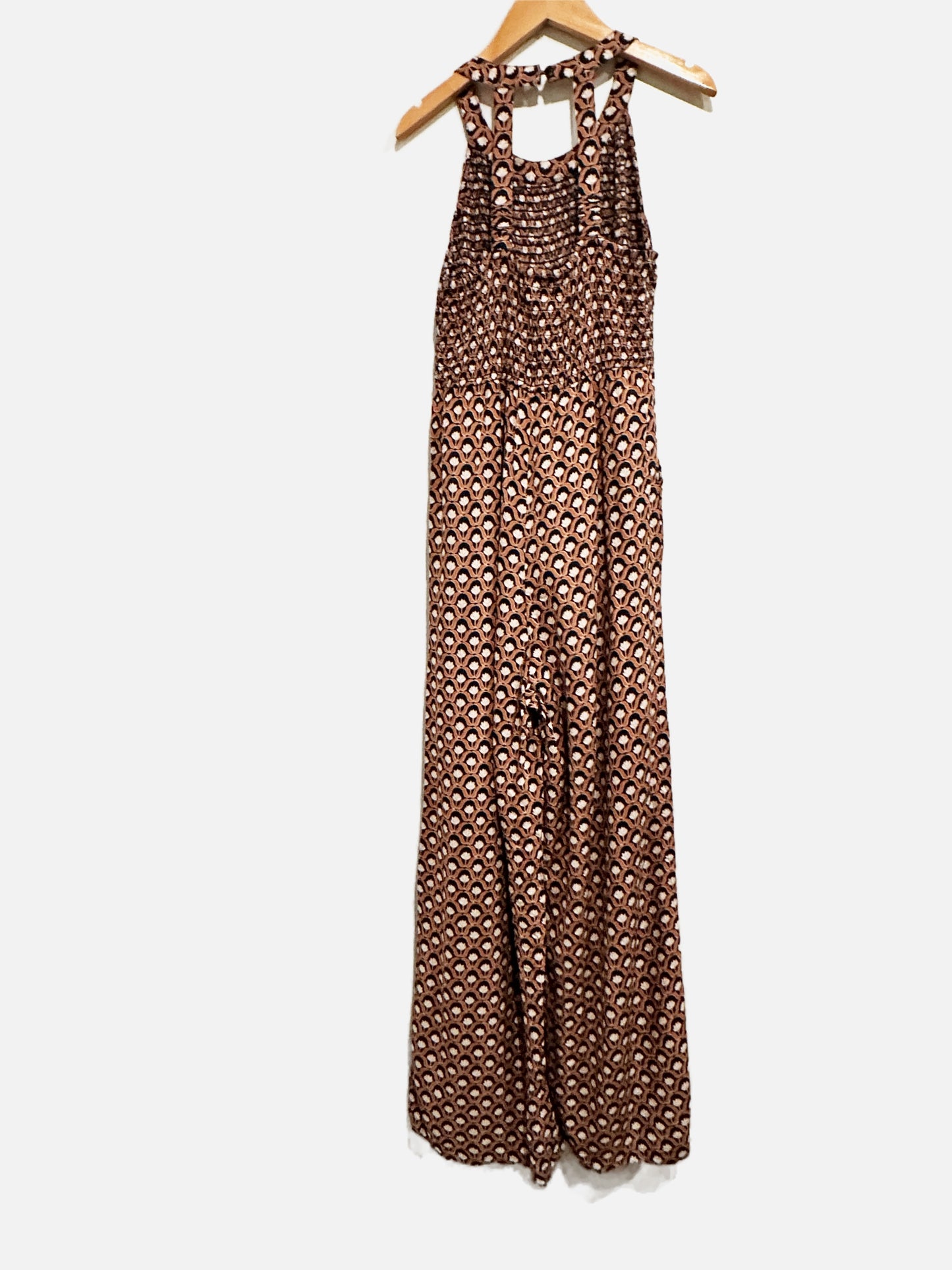 Jessica Simpson Brown and Navy Printed Jumpsuit - Small