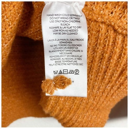 Anthropologie Pilcro Orange Knit Cowl Neck Sweater Size Small