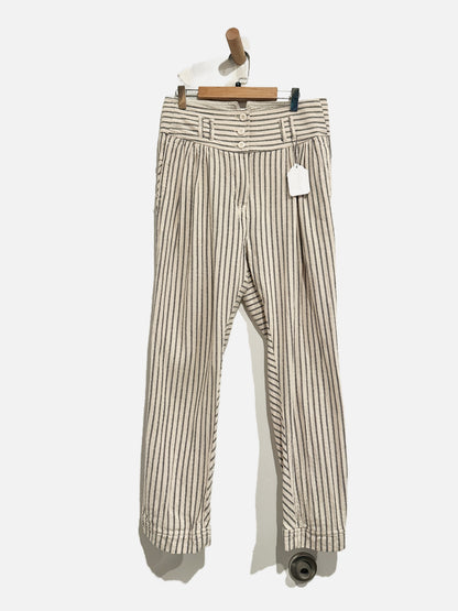 Free People Cream and Blue Stripe Pants - 2