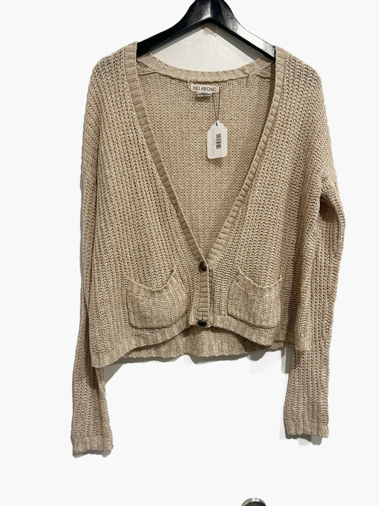 Billabong Tan Open Knit Cardigan - Large