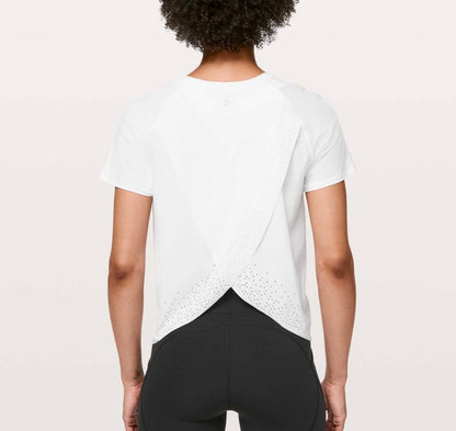 Lululemon Pace Revival White Open Back Top (Medium)