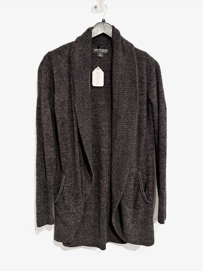 Barefoot Dreams CozyChic Lite Circle Cardigan in Carbon - Medium