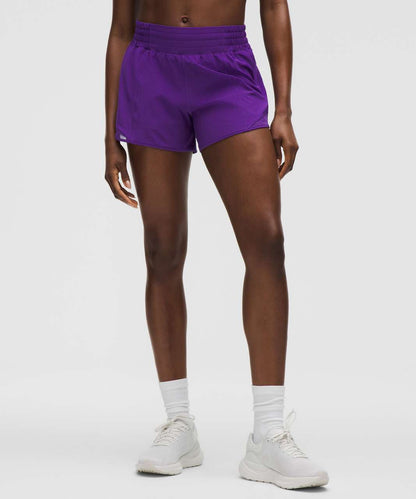 Lululemon Hotty Hot High-Rise Lined Short 4" in College Purple - 8
