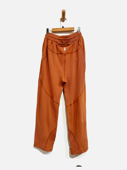 Free People Movement Orange Ribbed Pants - XS