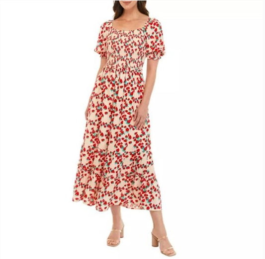 Betsey Johnson Strawberry Maxi Dress - Small