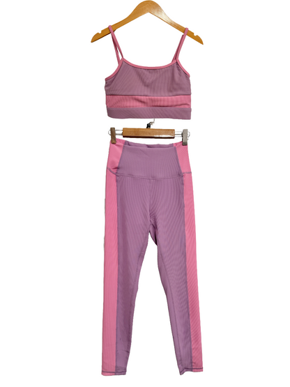Wilo The Label NWT Purple and Pink Sports Bra and Leggings Set - XS