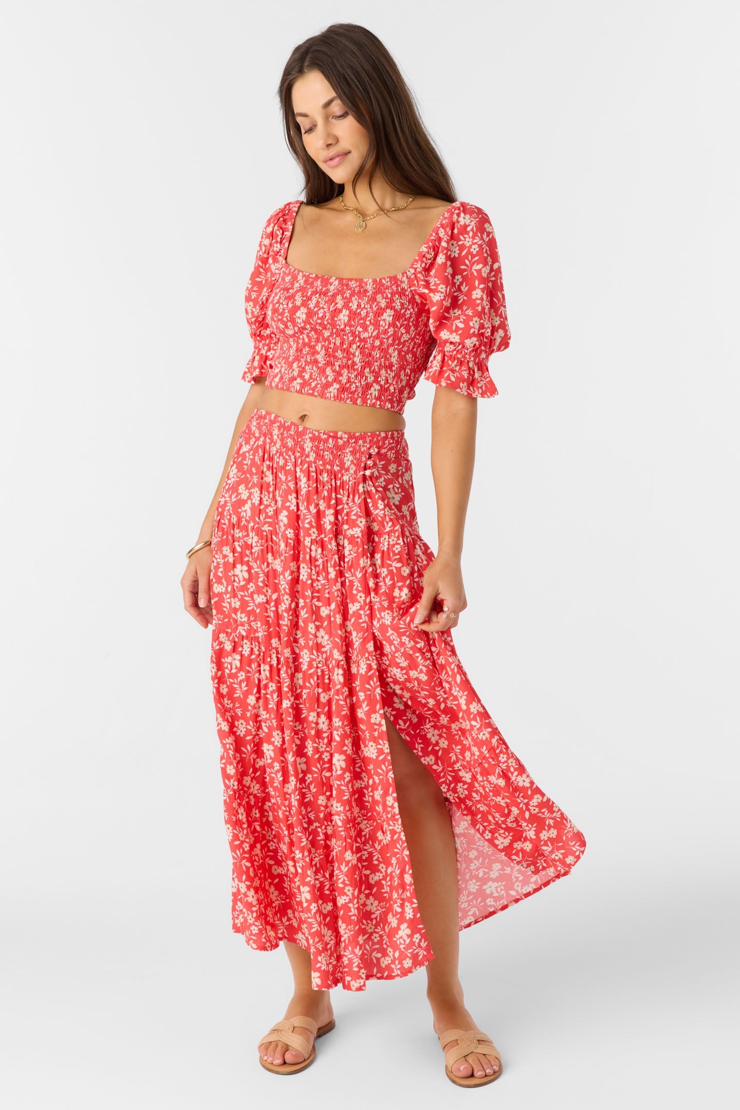 O’Neill Luciana Midi Skirt Set in Cayenne - Small
