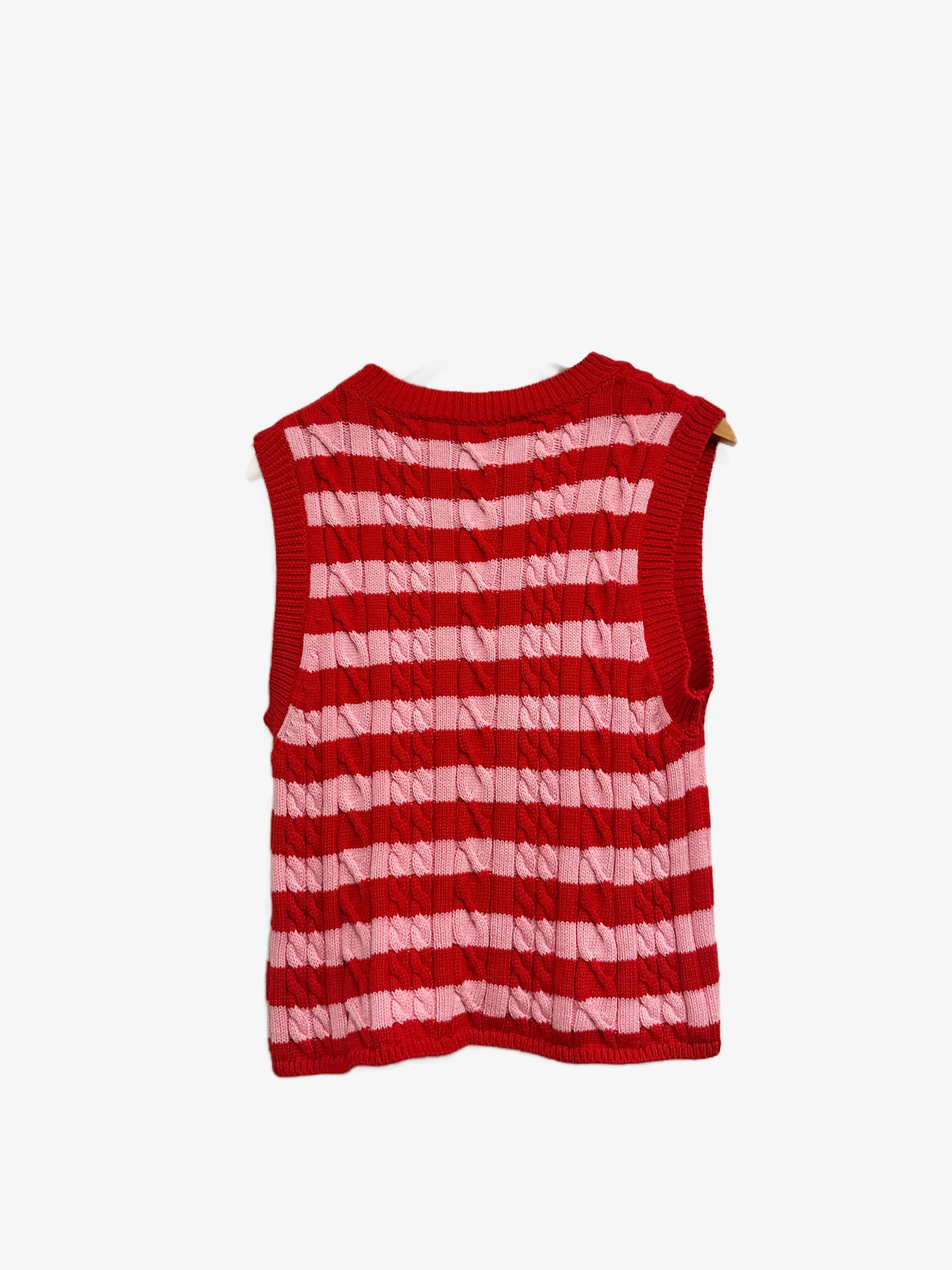 Zara Pink & Red Sweater Vest - Small
