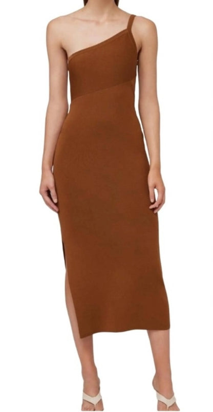 House of Harlow Brown One Shoulder Dress - Large