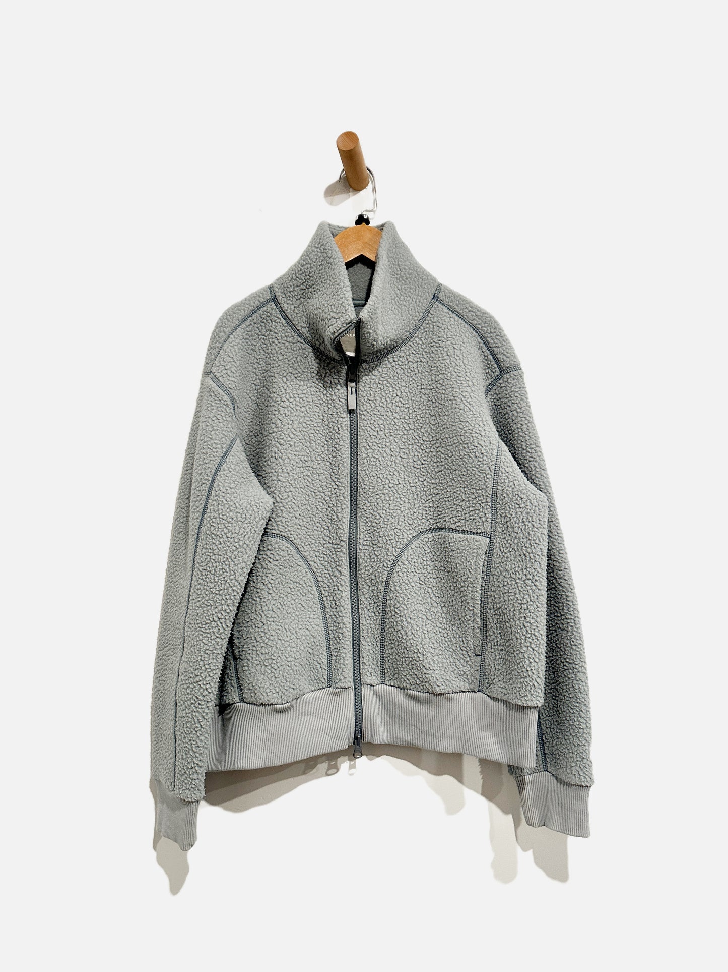 Everlane Blue Shearling Zip Up - Medium