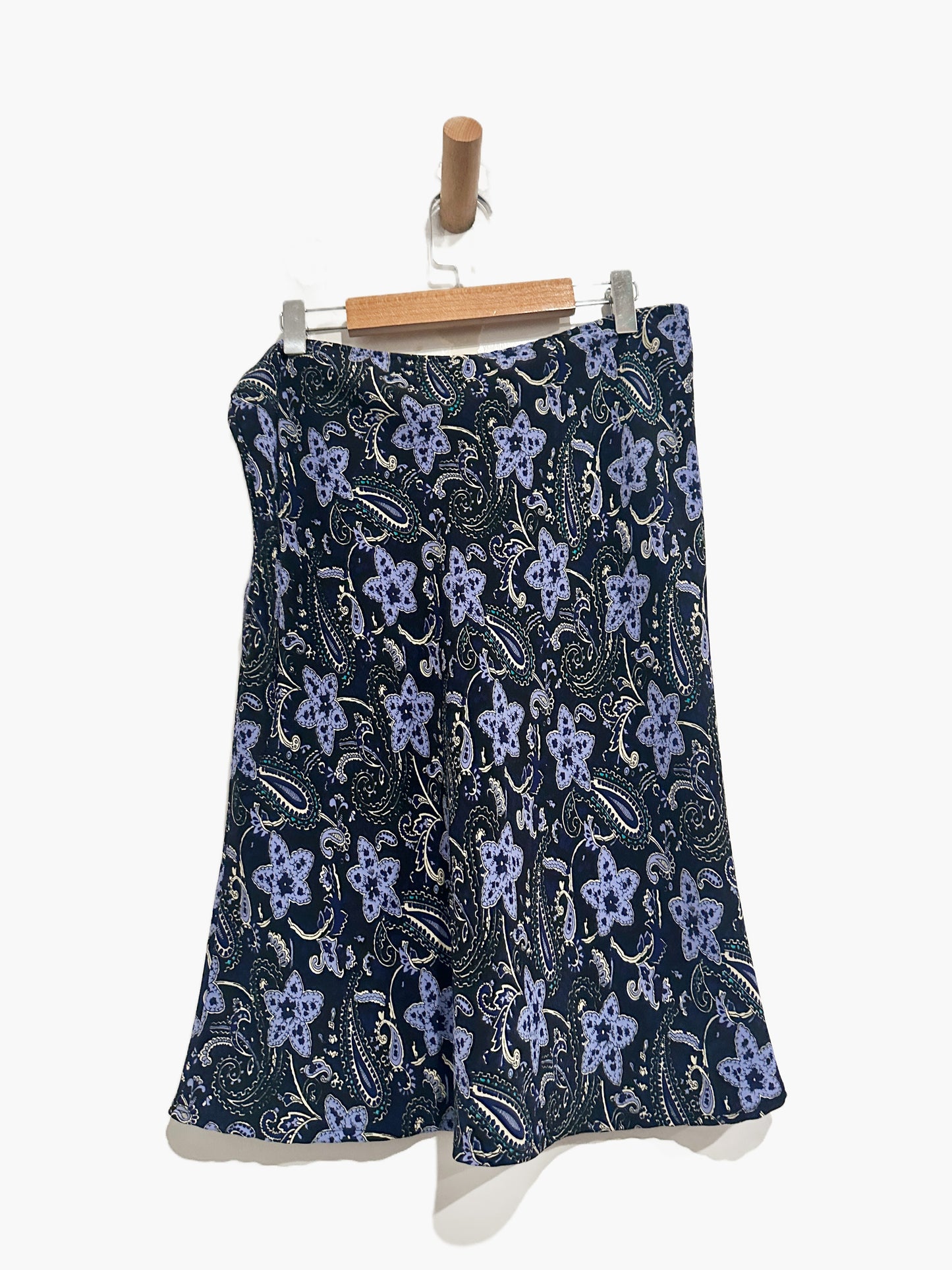 Charlotte Russe Vintage Purple Paisley Midi Skirt