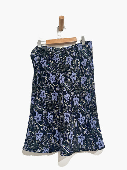 Charlotte Russe Vintage Purple Paisley Midi Skirt