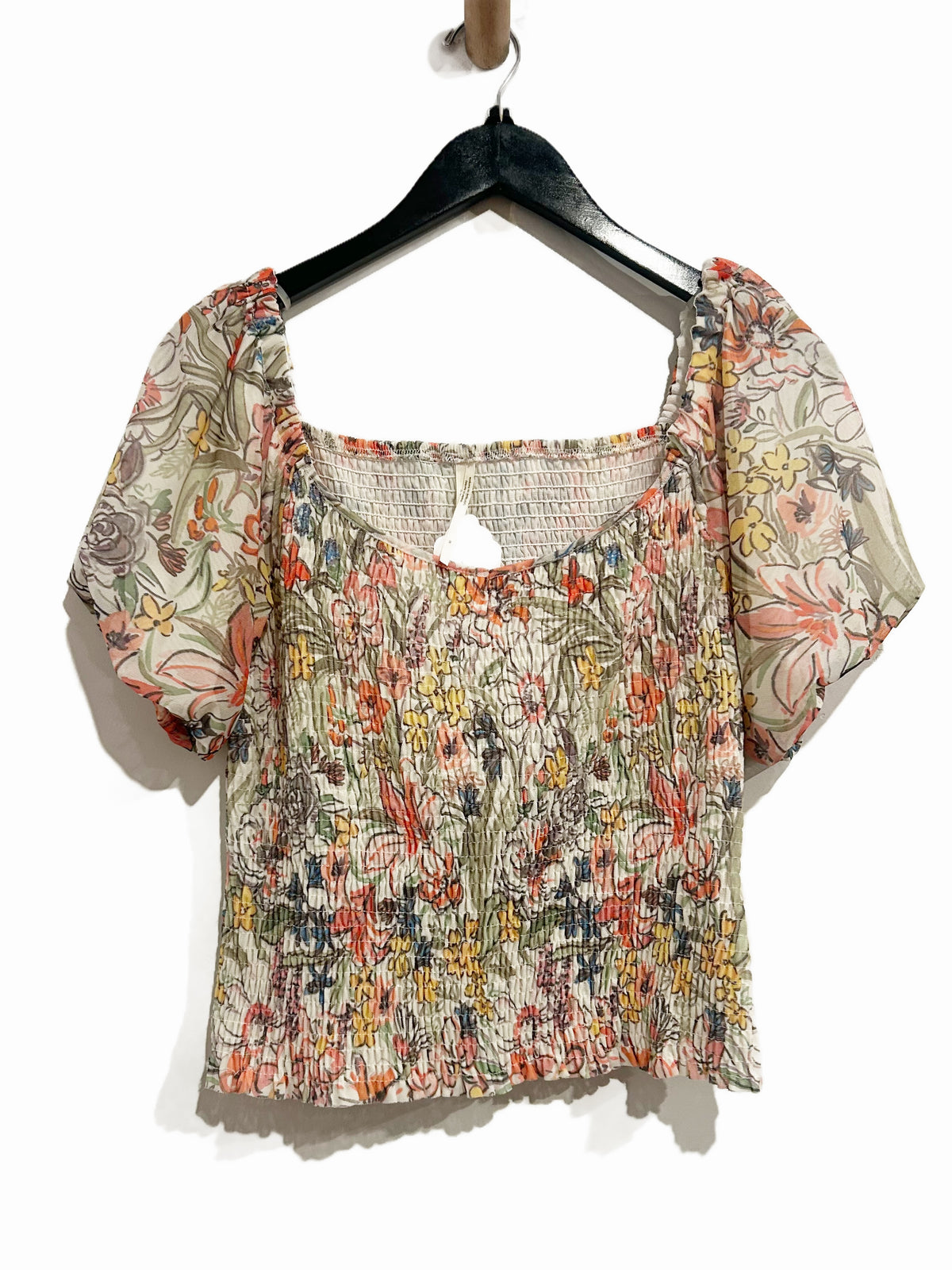 Anthropologie Aurelia Floral Smocked Top - Medium