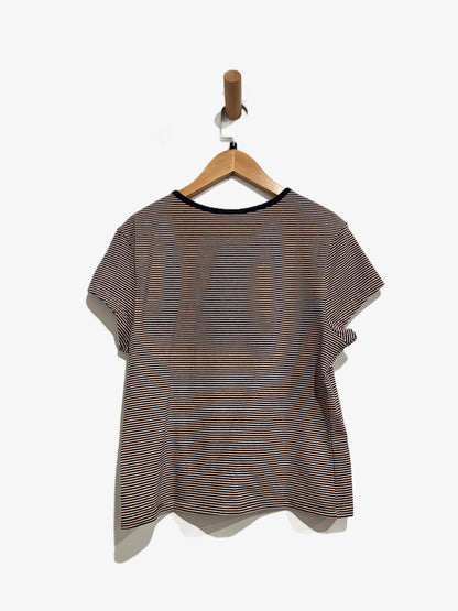 NWT Free People Morning Pages Baby Tee in Peach Combo - Large