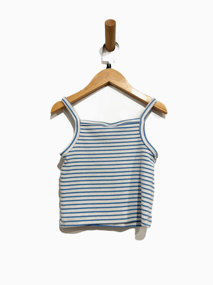 Zara Kids Blue and White Stripe Tank - 6/7