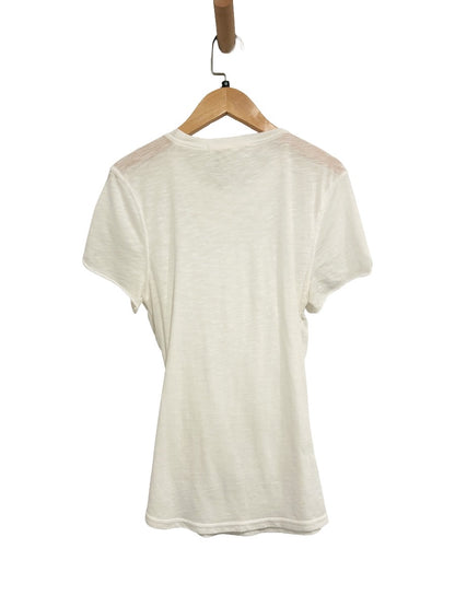 Free People White Crossover Tee - Medium