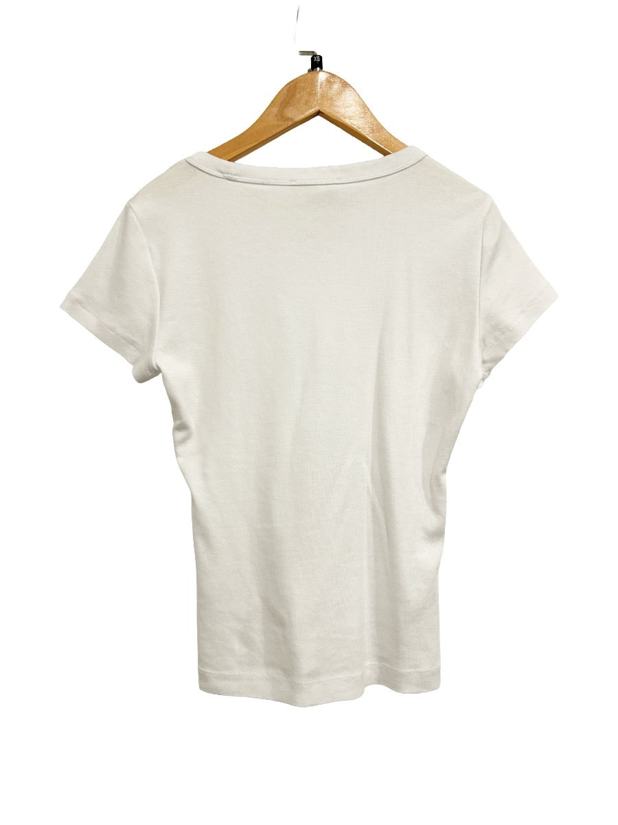 Madewell The '90s V-Neck Baby Tee in White - XS
