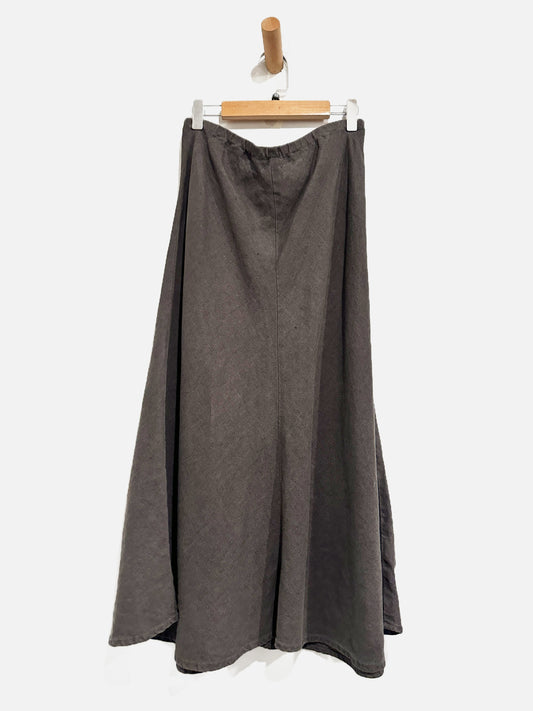 Eileen Fisher Gray Linen Maxi Skirt - XS