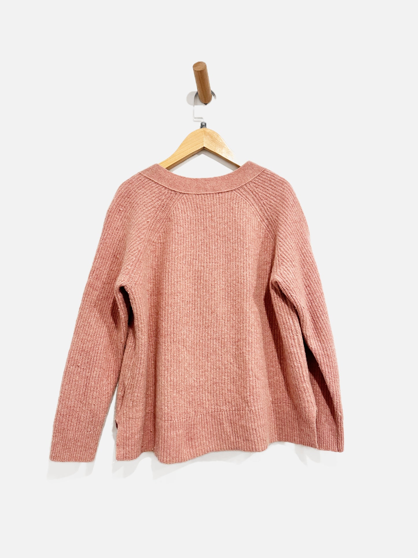 Madewell Pink Lyle Button Front Sweater - Medium