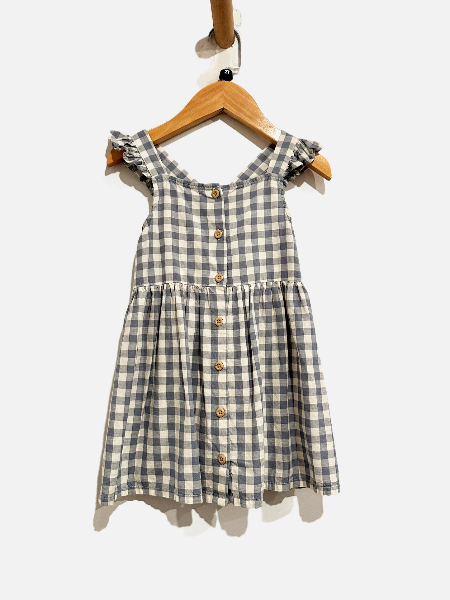 H&M Girls Blue Gingham Dress - 2