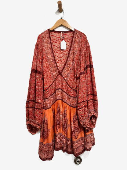 Free People Luna Scarf Print Tunic Dress - XL