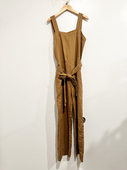 Quince Brown Linen Jumpsuit - XS