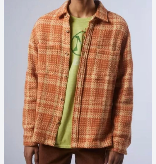 Urban Outfitters Orange Woven Shacket - Large