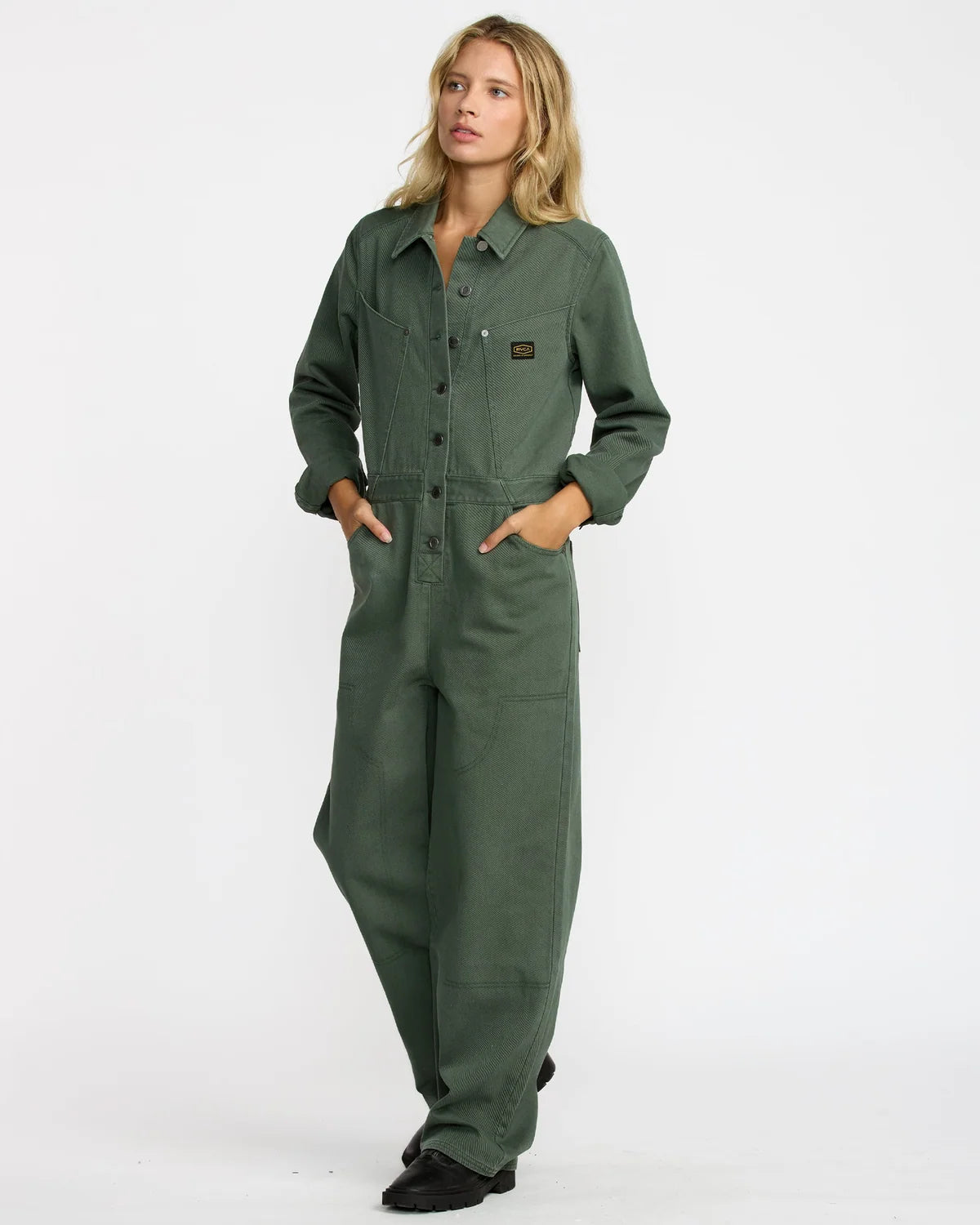 RVCA NWT Dayshift L/S Boiler Suit in Fir Green - Medium
