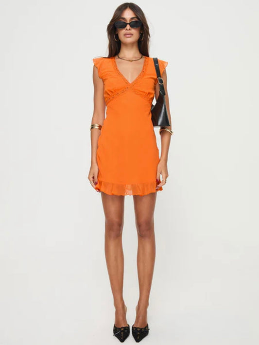 Princess Polly Barreau Mini Dress in Orange - 6