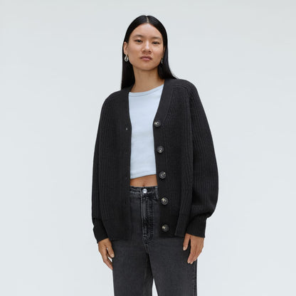 Everlane The Felted Merino Cardigan in Black - Small