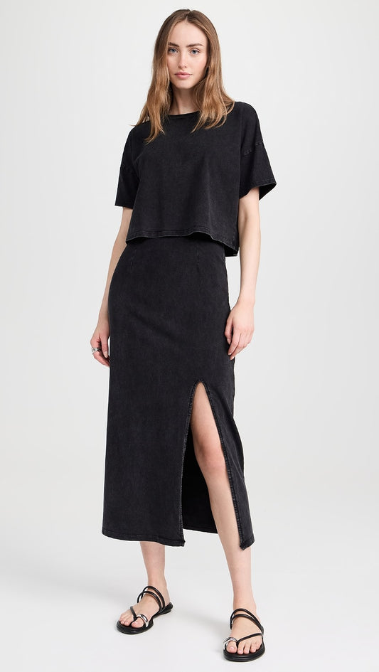 Z Supply Shilo Knit Skirt in Black - Medium