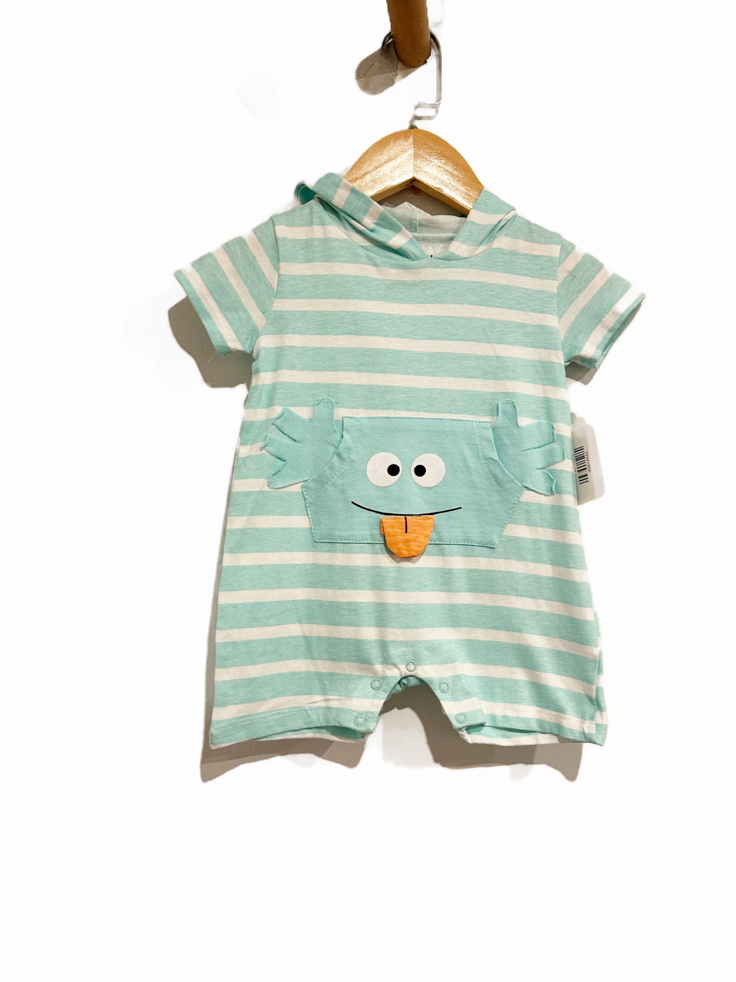 Free Planet Monster Stripe Onesie - 9-12m