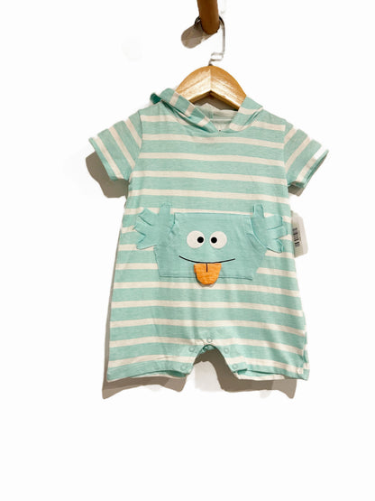 Free Planet Monster Stripe Onesie - 9-12m