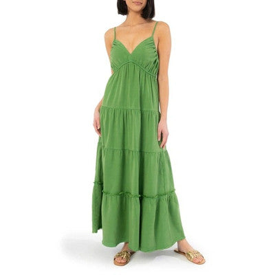 Kut from the Kloth Green Tiered Midi Dress - Small