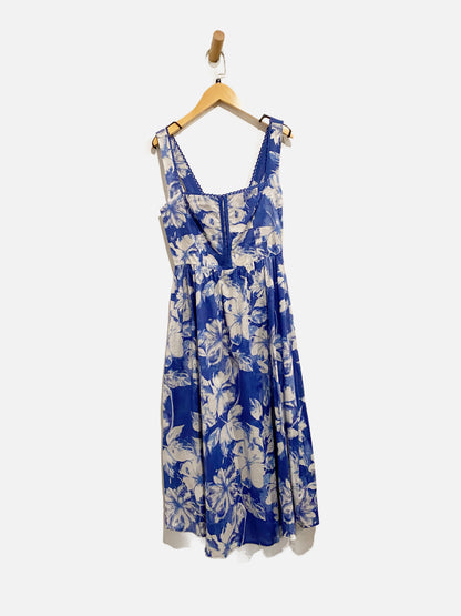 Olivaceous NWT Blue Floral Midi Dress - Medium