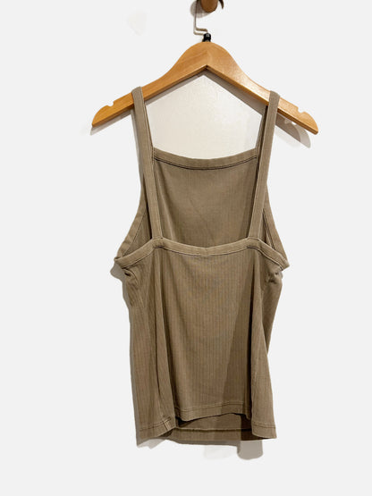 Free People Green Ribbed Tank - XS