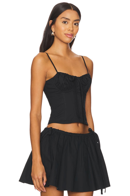 Lovers + Friends Maci Bustier Top in Black - Small