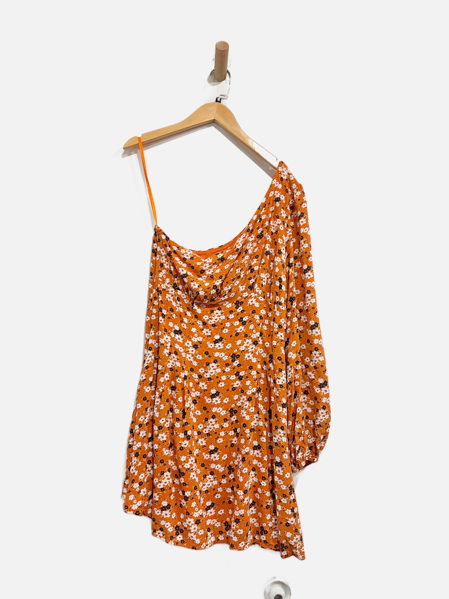 Free People Orange One Shoulder Mini Dress - 4