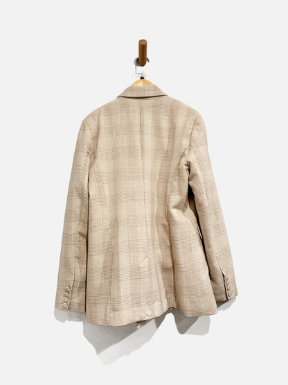 House of Harlow Tan Plaid Blazer - Medium