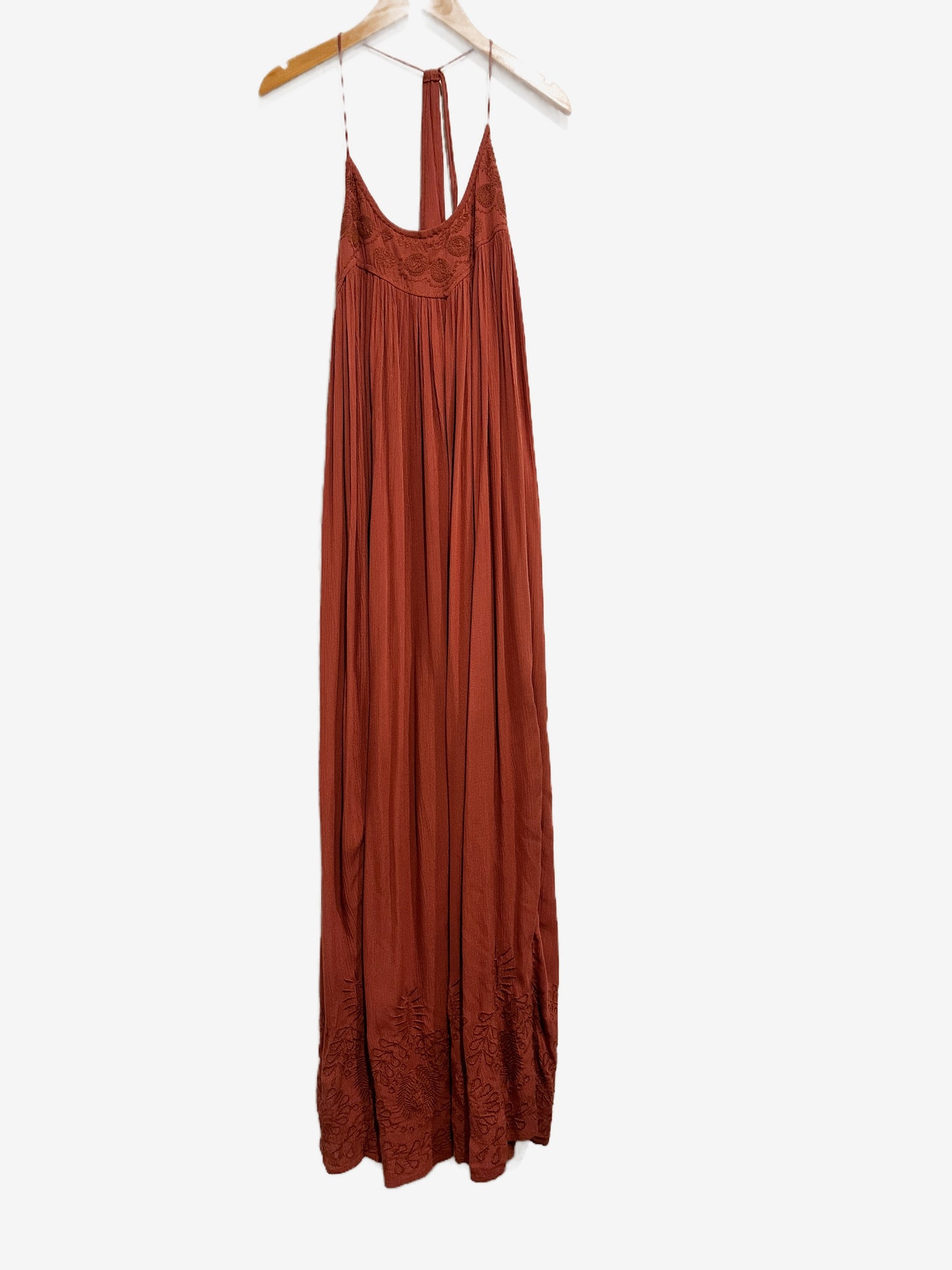 Free People Elaine Embroidered Racerback Maxi Dress - XS