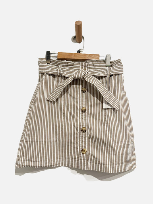 Abercrombie & Fitch Striped Button Front Mini Skirt - Small
